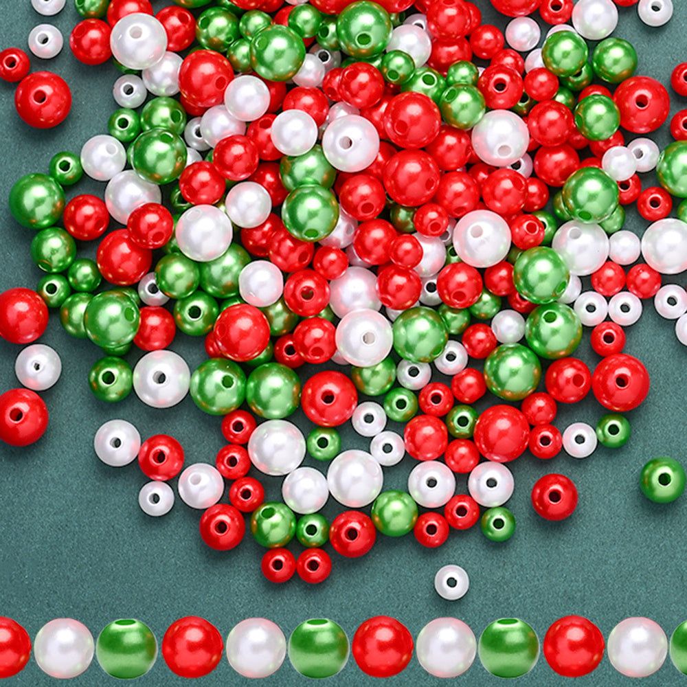 Christmas Imitation Pearl Acrylic Beads