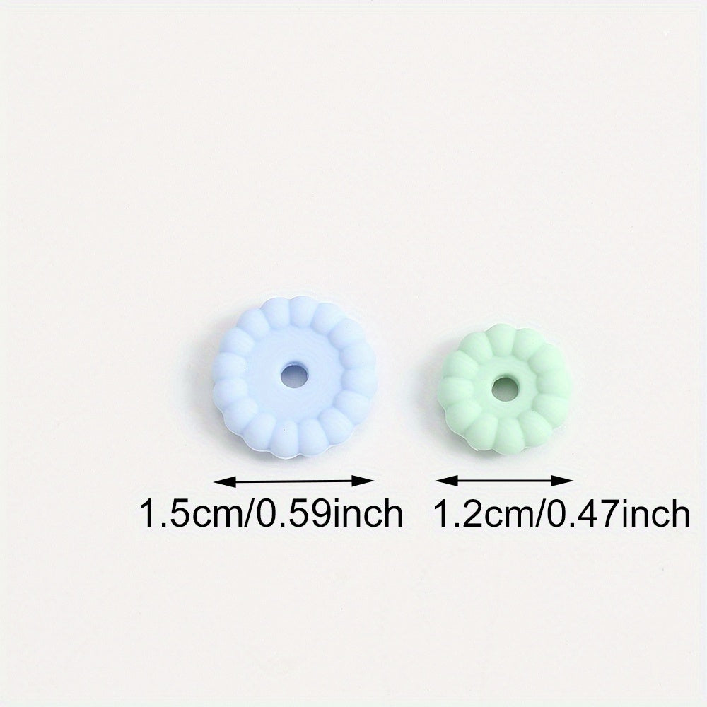 10pcs/set 12/15mm Round Silicone Beads