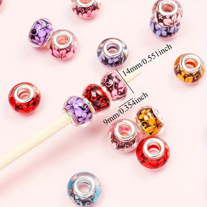 Two-Tone Pony Acrylic Spacer Beads