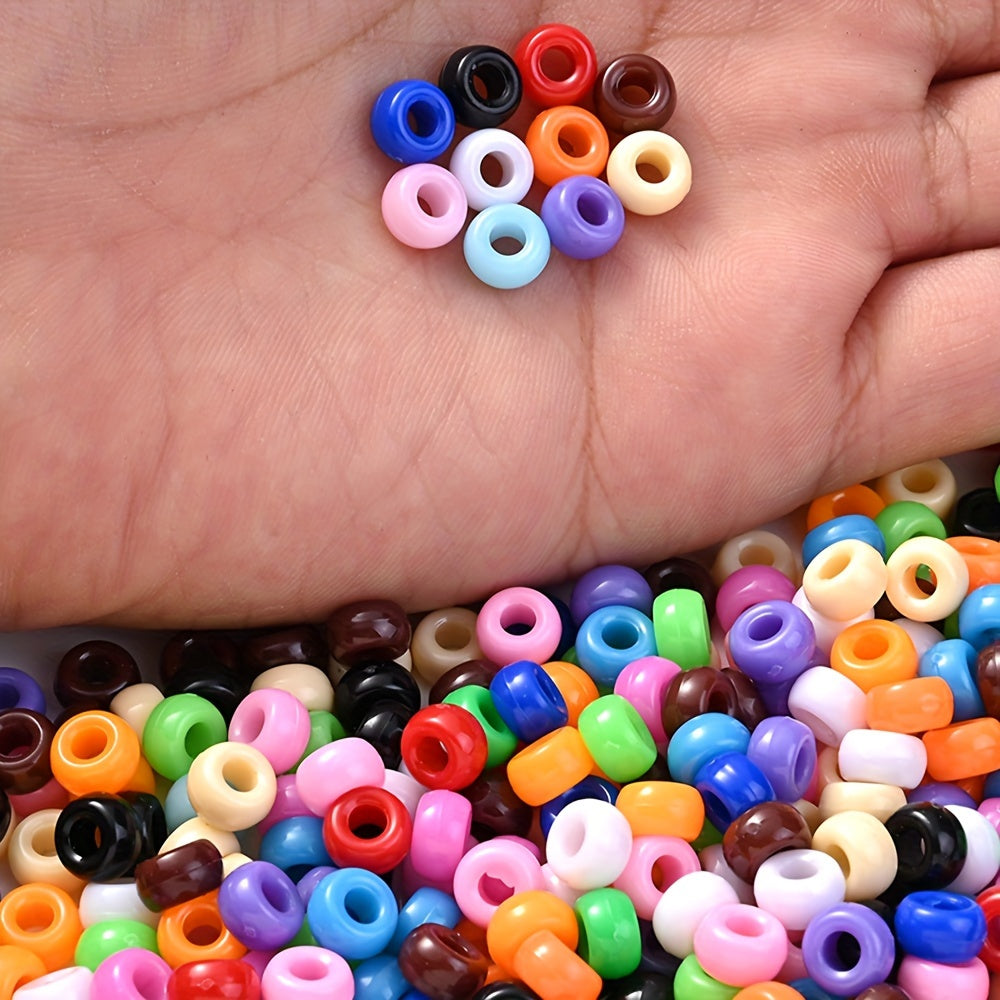 100pcs 7mm Solid Color Acrylic Beads