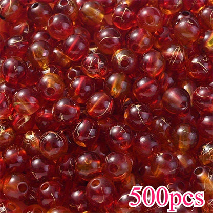 8mm Gradient Acrylic Golden Line Beads