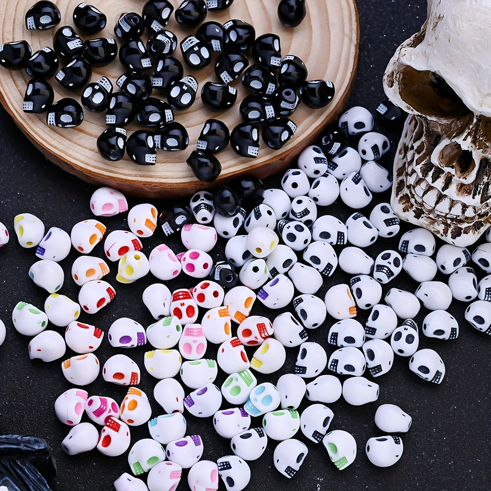 Colorful Acrylic Skull Beads