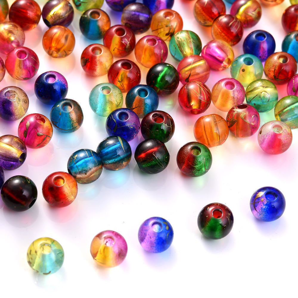 White and Ivory Imitation Pearl Acrylic Spacer Beads Set