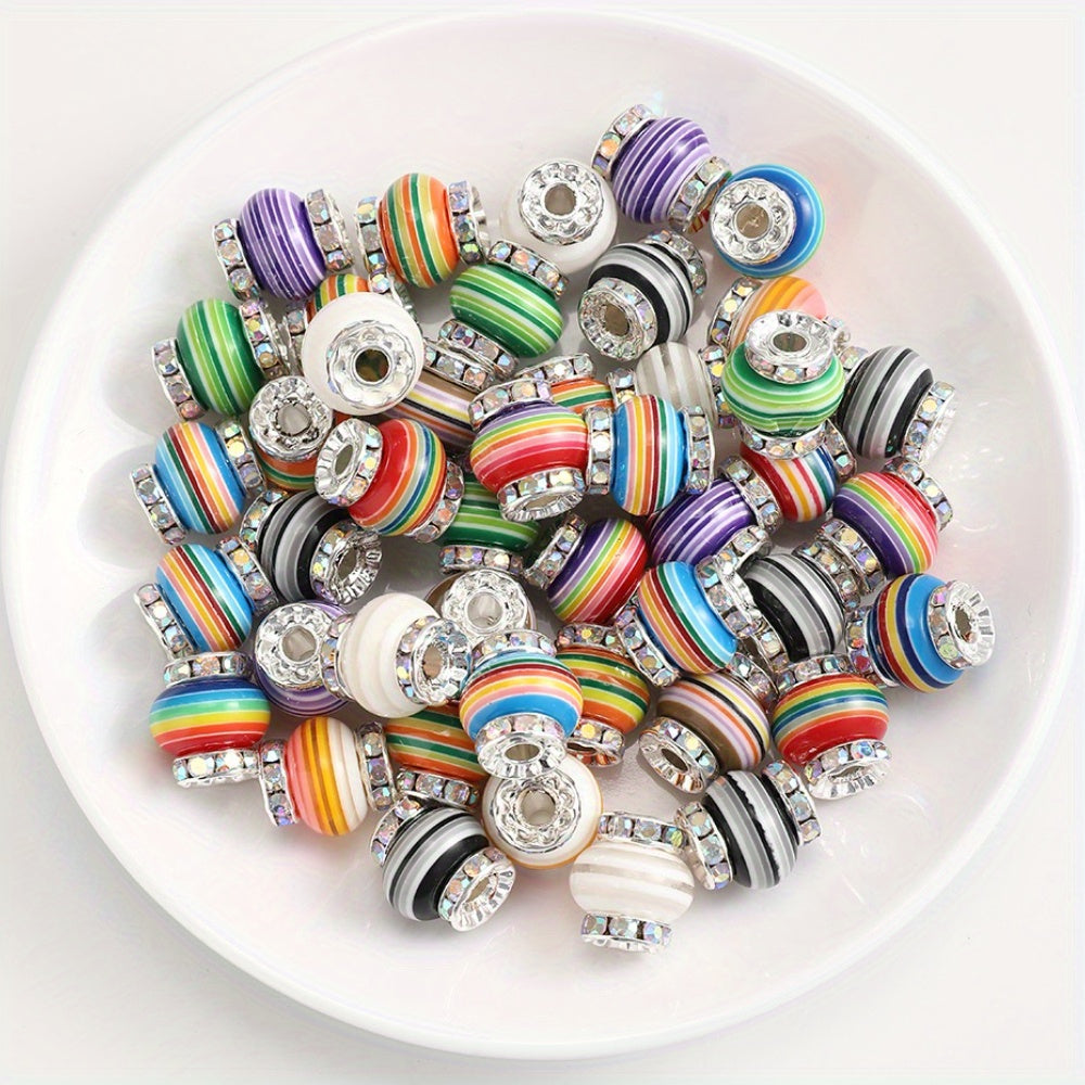 Mixcolor Round Shiny Acrylic Halloween Spacer Beads
