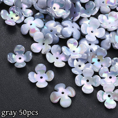 50pcs Four Petal Receptacle Beads