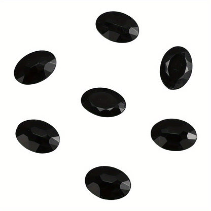 10x14mm Sparkling Oval Acrylic Rhinestone Beads