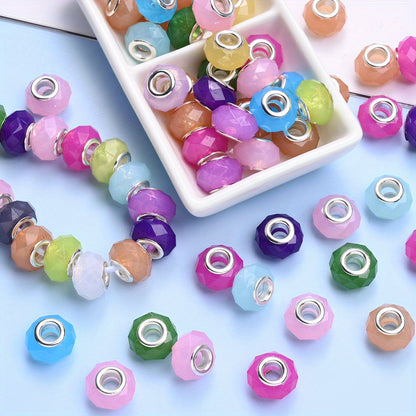 AB Multicolor Square Dice Acrylic Spacer Beads