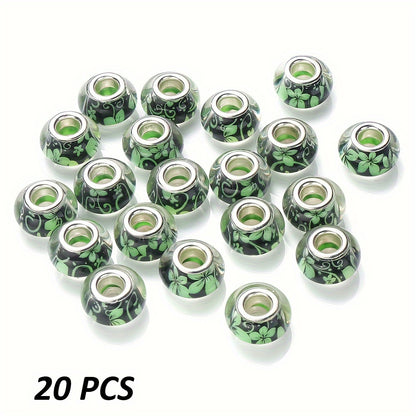 Gradient Watercolor Halo Acrylic Round Beads