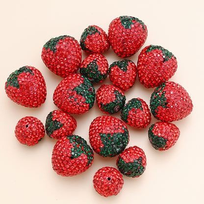 Strawberry Clay Decorative Beads