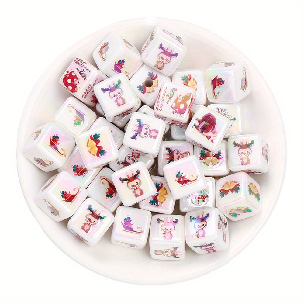 Christmas Acrylic Square Beads