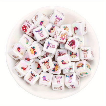 Christmas Acrylic Square Beads