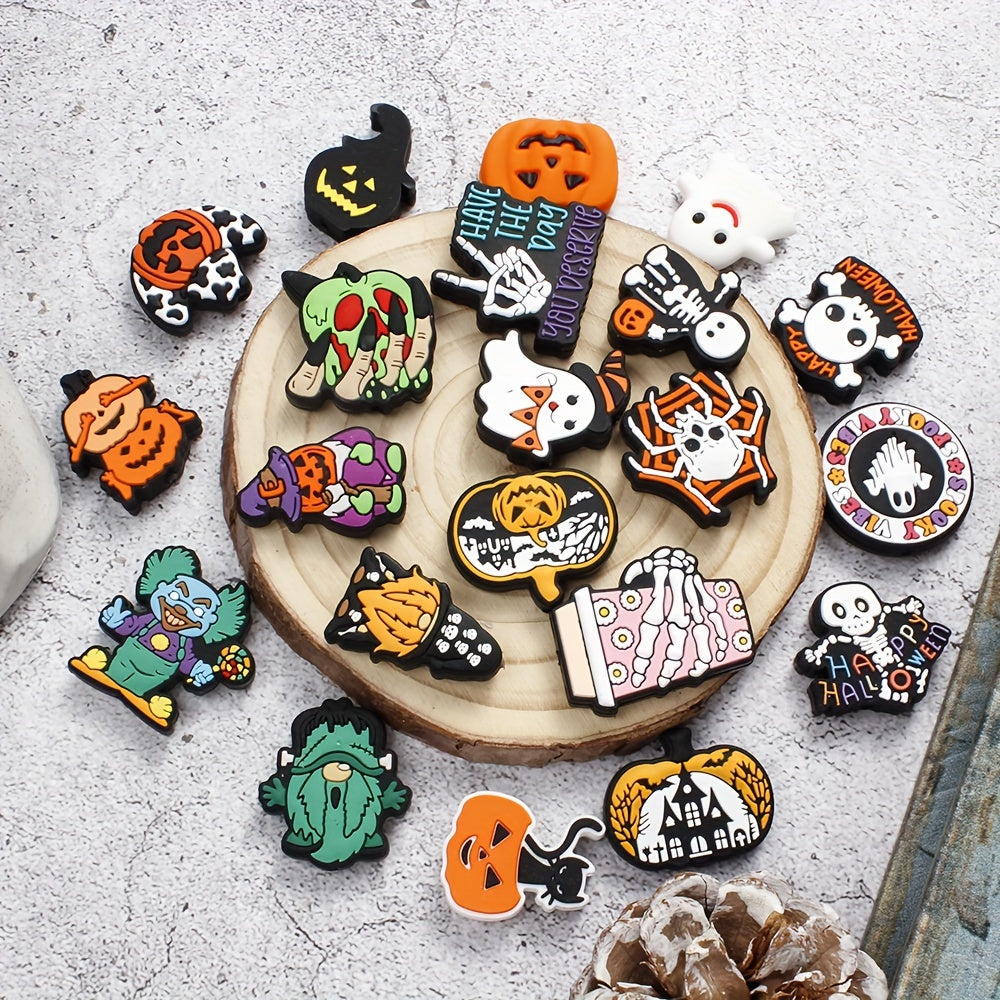 Halloween Silicone Spacer Beads, 6pcs