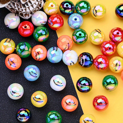 16mm Happy Halloween Letter Acrylic Beads