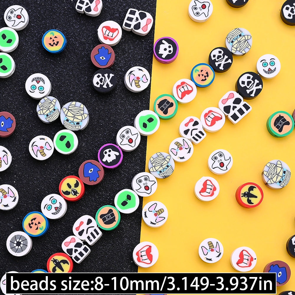 Halloween Ghost Clay Beads