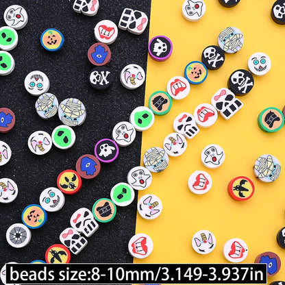 Halloween Ghost Clay Beads