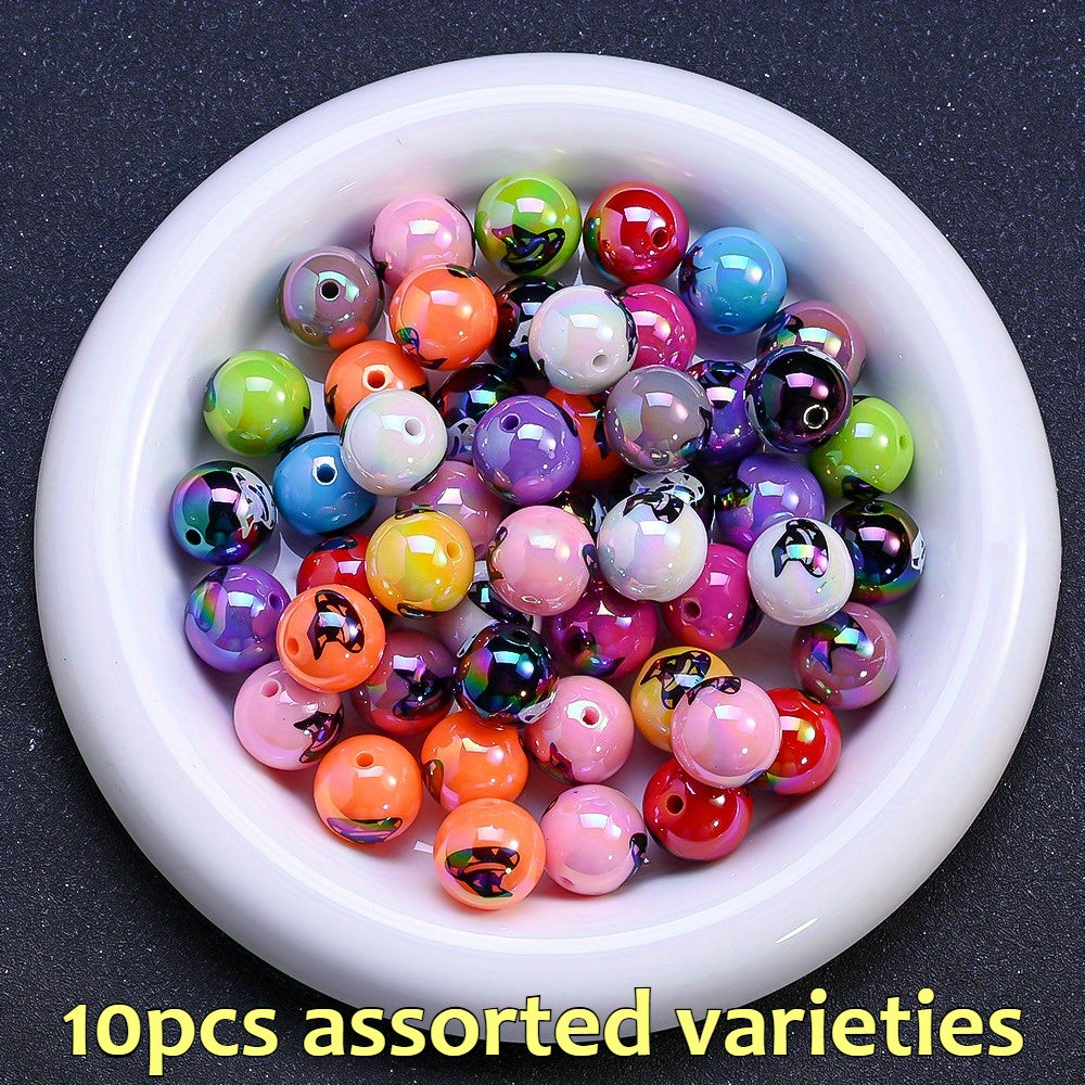 16mm Halloween AB Color Acrylic Beads