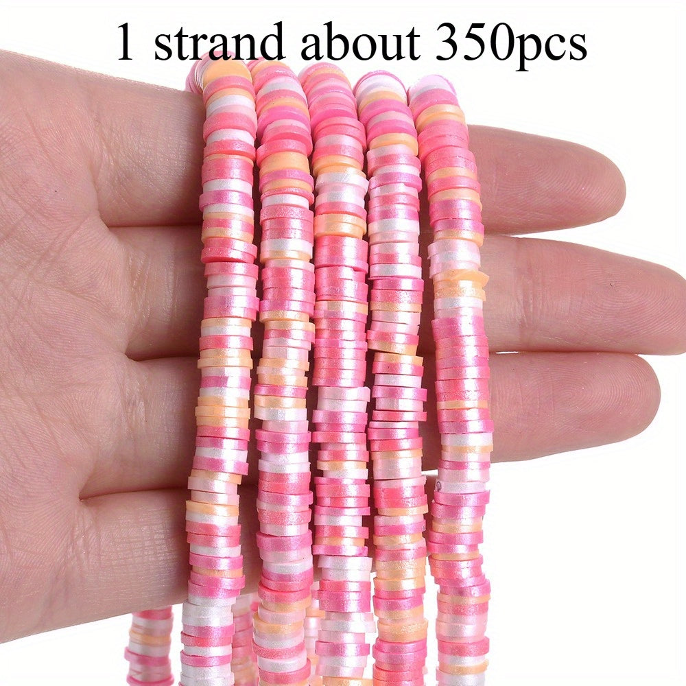 1 Strand 6mm AB Shiny Heishi Clay Beads