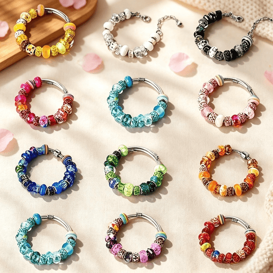 240pcs Multi-Color Resin Large Hole Beads Set