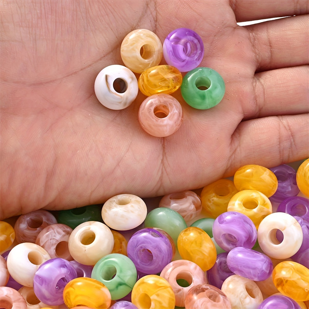 Colorful Bamboo Acrylic Cylinder Beads