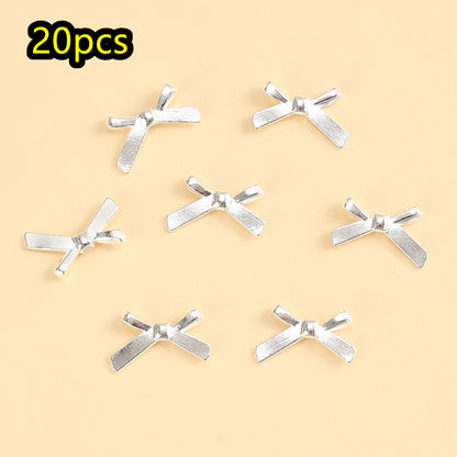 20pcs 12x20mm Bowknot Metal Pendants