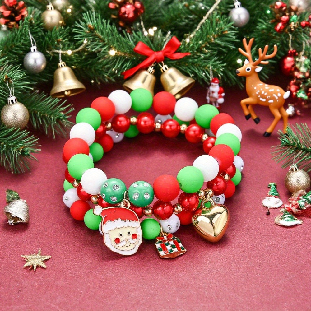 Christmas Acrylic Bracelet Beads Set