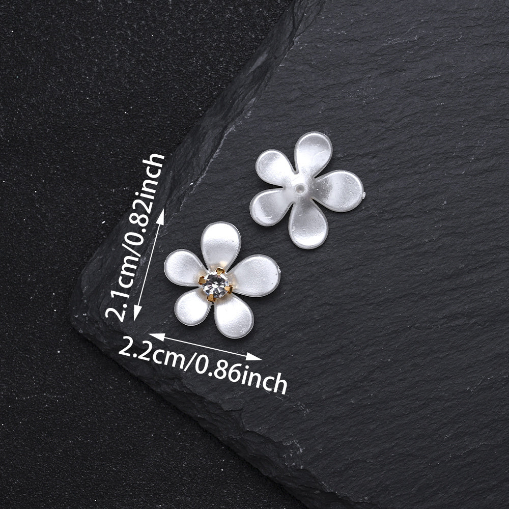 21x22mm Acrylic Five-Petal Flower Beads