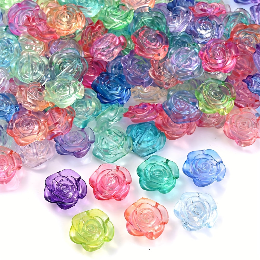 Starfish Print Acrylic Round Spacer Beads