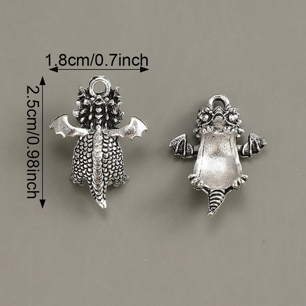5pcs 18x25mm Flying Dragon Pendant Beads