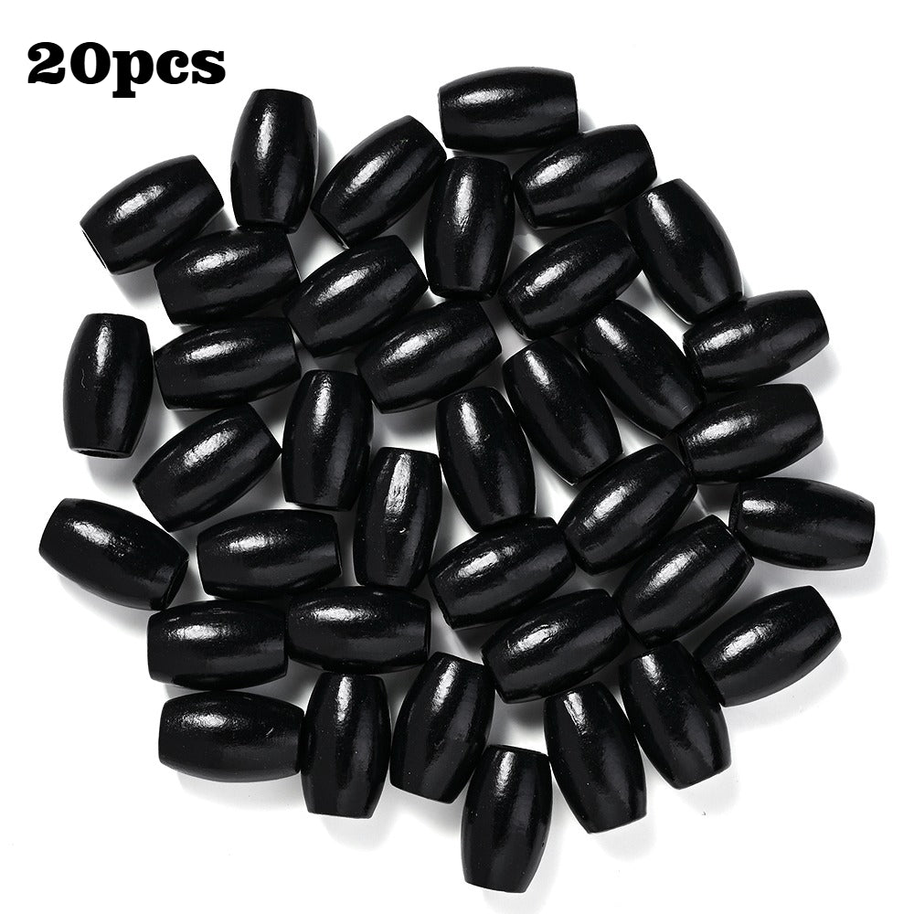Vintage Large Hole Wooden Tube Beads