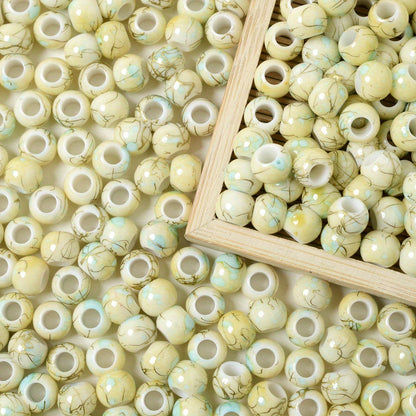 100-Piece Golden Embellished Gradient Frosted Star Beads Assortment