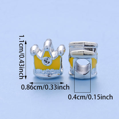 11x8.6mm Crown Big Hole Spacer Beads
