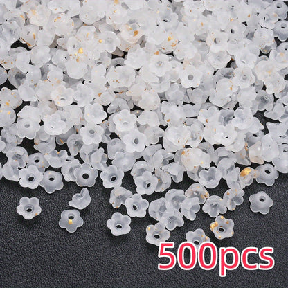 12mm Ivory White Heart Acrylic Beads