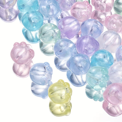Acrylic Watercolor Rondelle Large Hole Spacer Beads