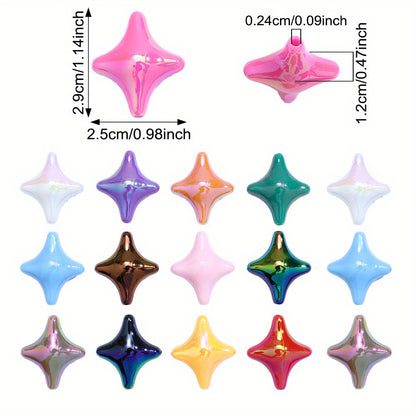 Four-Pointed Star Acrylic Beads