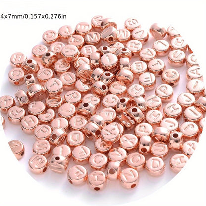 100pcs Round CCB Letter Beads