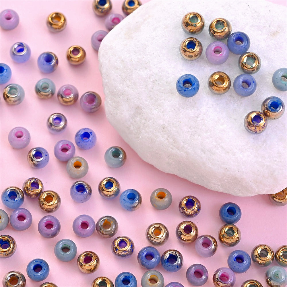 Golden Gradient Glass Seed Beads
