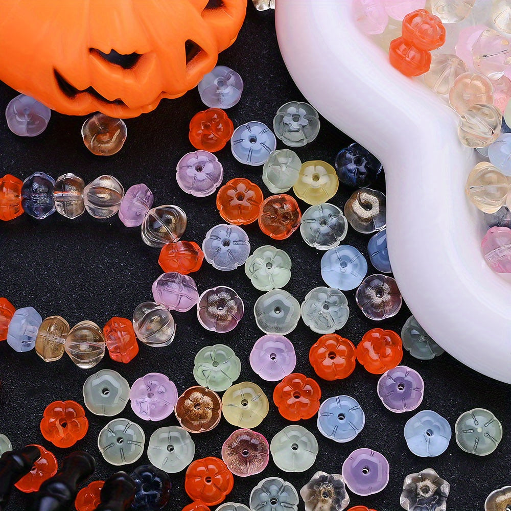 Halloween Pumpkin Glass Beads