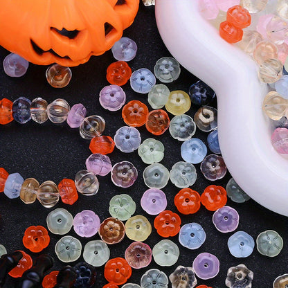 Halloween Pumpkin Glass Beads
