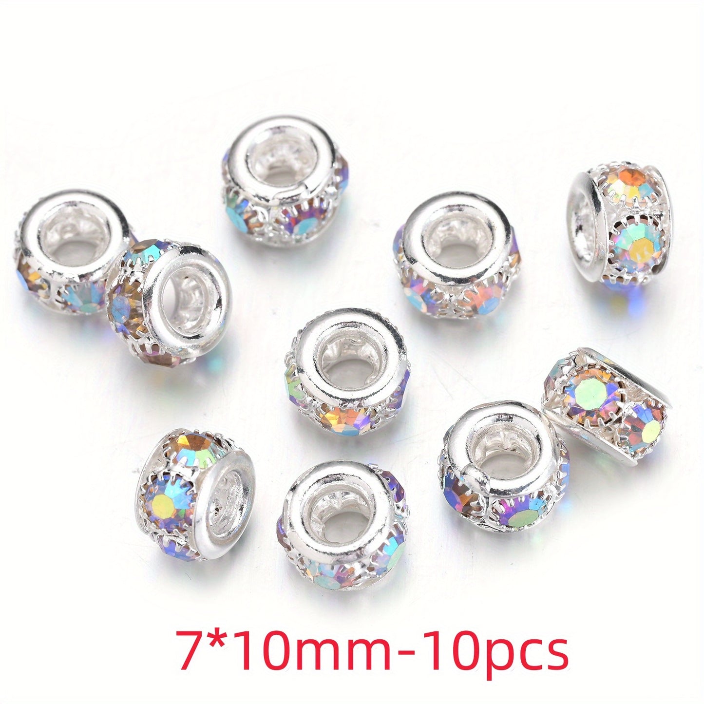 Mix Color Faceted Sparkly Acrylic Spacer Beads
