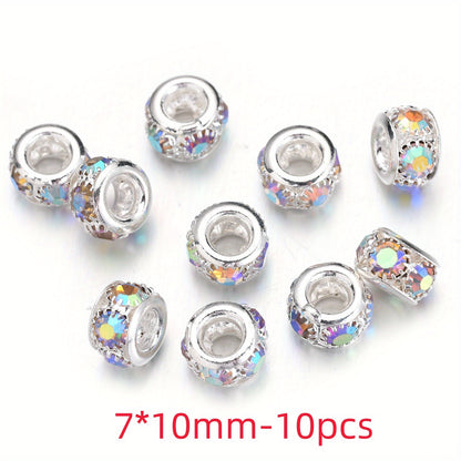 Mix Color Faceted Sparkly Acrylic Spacer Beads