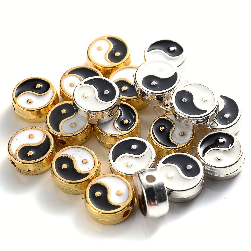 Enamel Tai Chi Yin Yang Beads