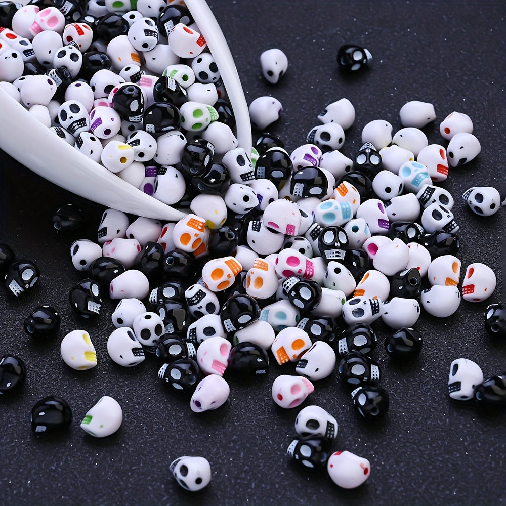 Colorful Acrylic Skull Beads