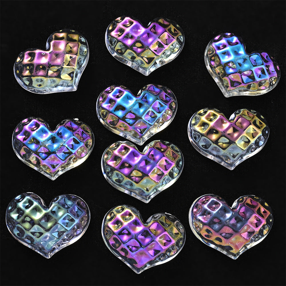 200-Piece Assorted Transparent Geometric Artificial Crystal Beads