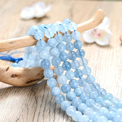 4/6/8/10mm Aquamarine Blue Stone Loose Beads