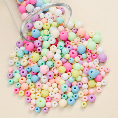 Matte Acrylic Round Spacer Beads