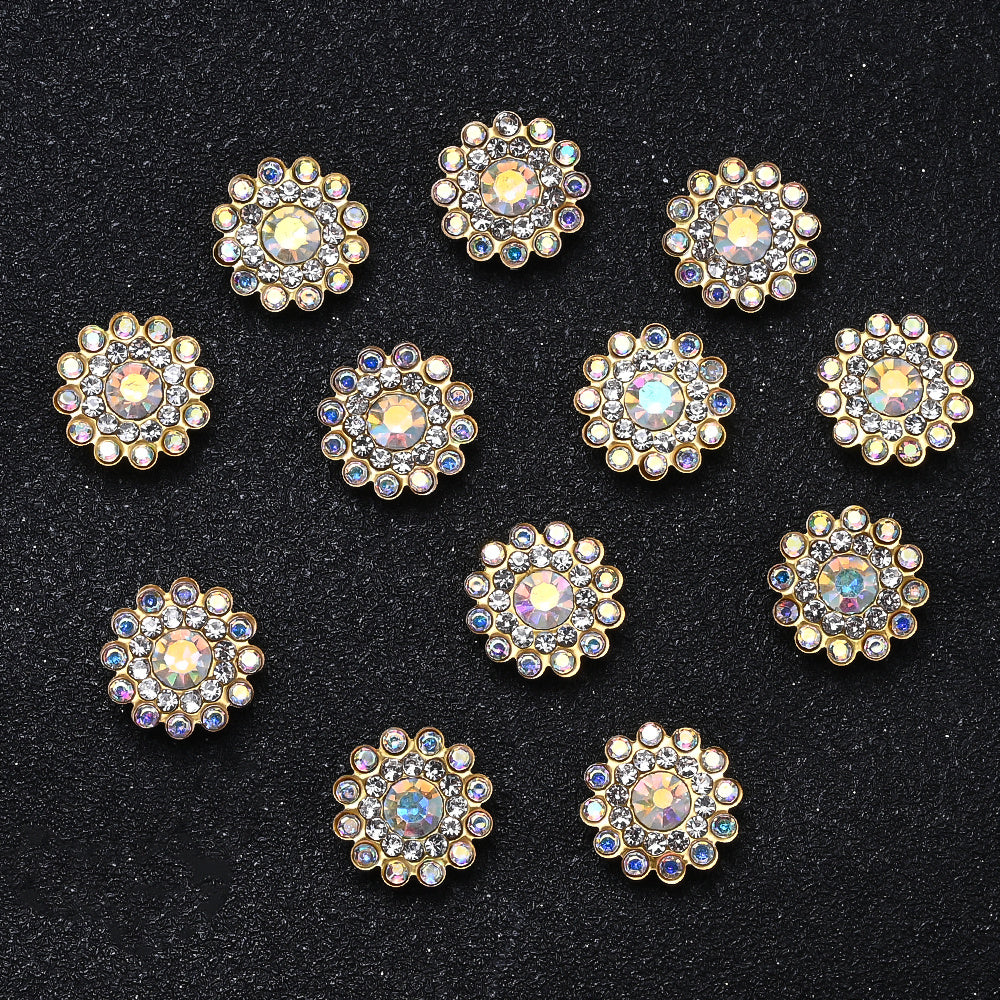 50pcs 13.8mm Crystal Claw Rhinestone Flatback Cabochons