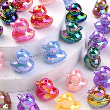 Multicolor AB Color Square Cube Acrylic Rhinestone Beads