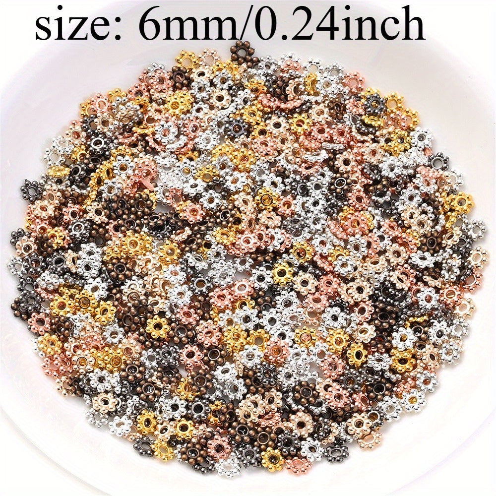 6mm Mini Flower Plastic Spacer Beads