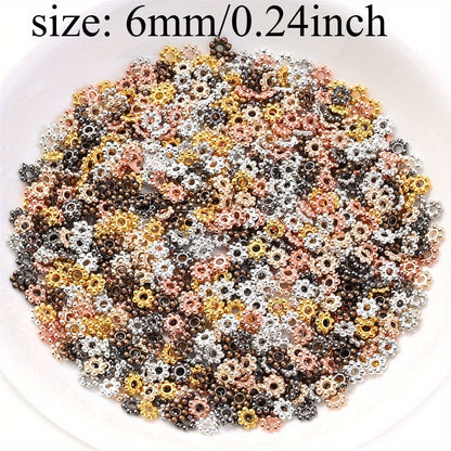 6mm Mini Flower Plastic Spacer Beads