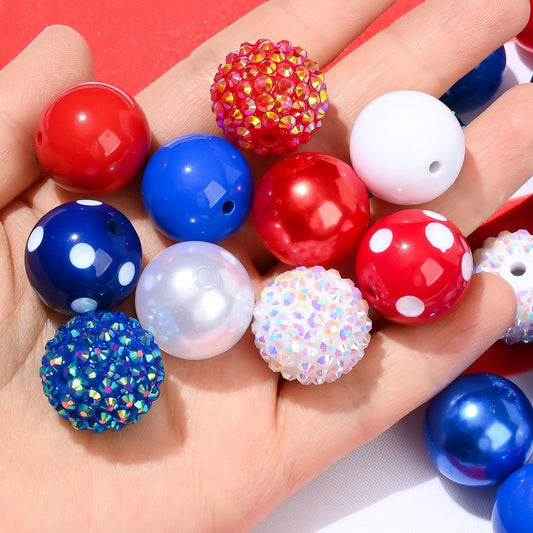 Patriotic Disco Acrylic Beads
